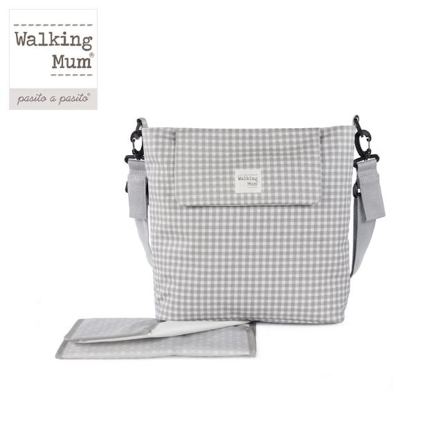 【Walking Mum 官方直營】防潑水育兒媽媽包(黑白細格/灰白細格)