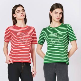 【KeyWear 奇威名品】職裝 休閒 POLO領/條紋針織(多款任選)