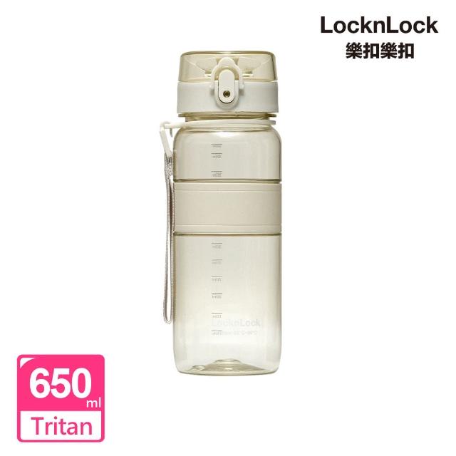 【LocknLock 樂扣樂扣】超值二入組 官方直營 Tritan優質彈蓋提帶水壺 650ml(兩色任選/Tritan材質/運動水壺)