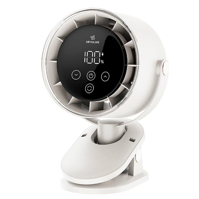 【Dycoo】智能數顯100檔夾式電風扇 大電量靜音循環桌扇 辦公室掛壁桌面風扇 嬰兒推車風扇 充電立扇/桌夾扇