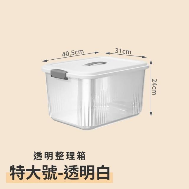 【夢巴黎】透明收納箱 特大號 2入組(收納箱 置物箱 透明整理箱 衣服收納 衣物收納 玩具收納 萬用箱)