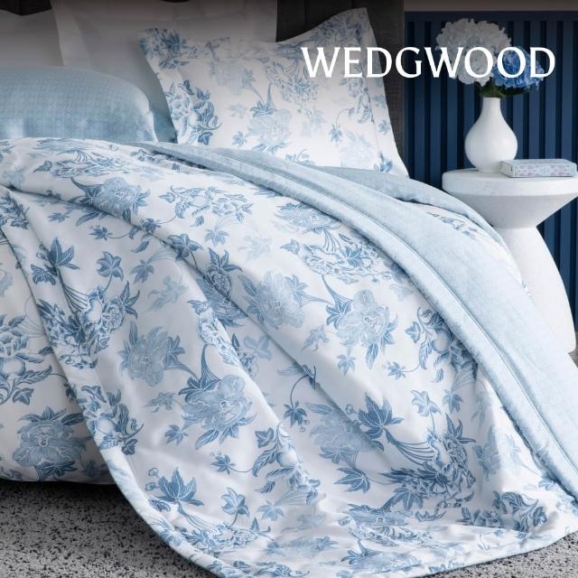 【WEDGWOOD】涼被四件合購組｜雙人涼被+雙人床包枕套三件組 (印花｜天絲任選)