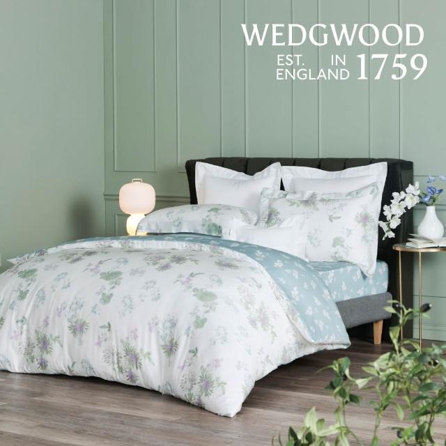 【WEDGWOOD】印花刺繡兩用被床包枕套四件組(雙人｜100%天絲/純棉任選)
