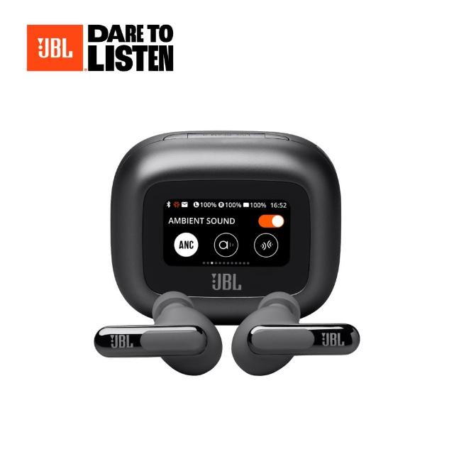 【JBL】Live Beam 3 觸控螢幕真無線降噪藍牙耳機(－觸控螢幕充電盒－)