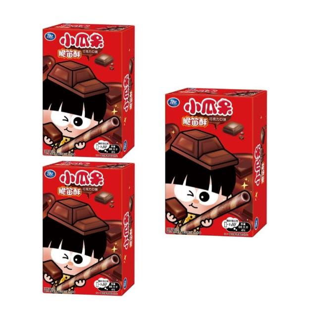 【可口奶滋】小瓜呆脆笛酥54g 三入組 巧克力/草莓(脆笛酥的領導品牌)