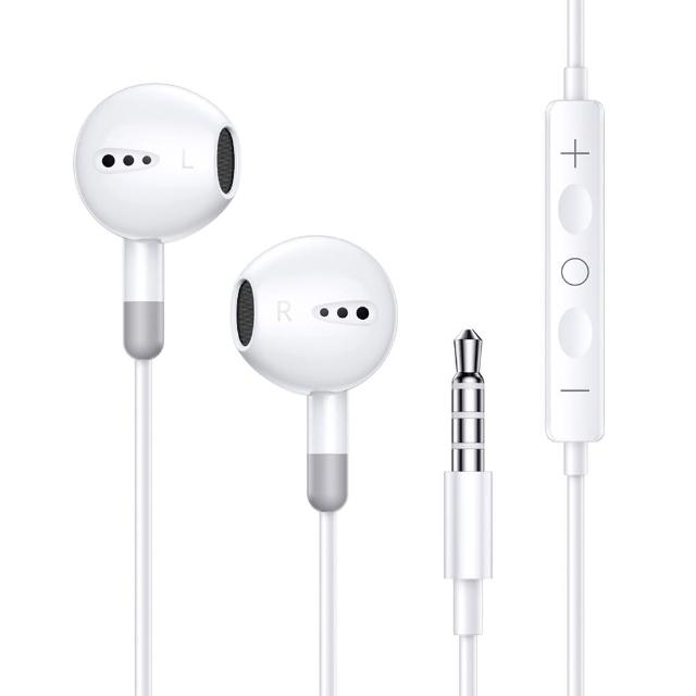新版半入耳式耳機TYPE-C Lightning 3.5mm線控耳機USB-C雙耳降噪耳機(iphone 15/16適用)