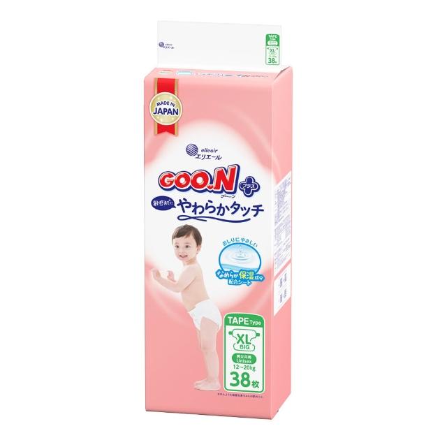 【GOO.N】日本大王境內版柔觸肌 黏貼型紙尿褲NB-XL