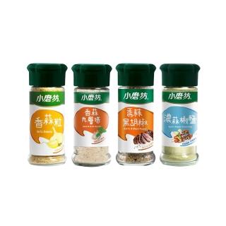 【小磨坊】香蒜粒/香蒜九層塔/香蒜黑胡椒/濃蒜椒鹽(瓶裝*6入組)