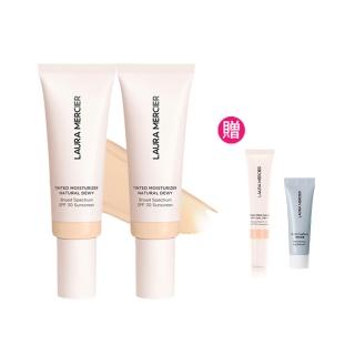 【LAURA MERCIER 蘿拉蜜思】水潤光感保濕潤色霜囤貨組(水潤光感保濕潤色霜45ml*2)