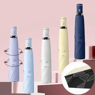 Coloxy 記憶完美瞬收防曬傘 傘面不皺 UPF50+黑膠遮陽超輕量自動傘 快速捲收迷你傘 摺疊晴雨傘