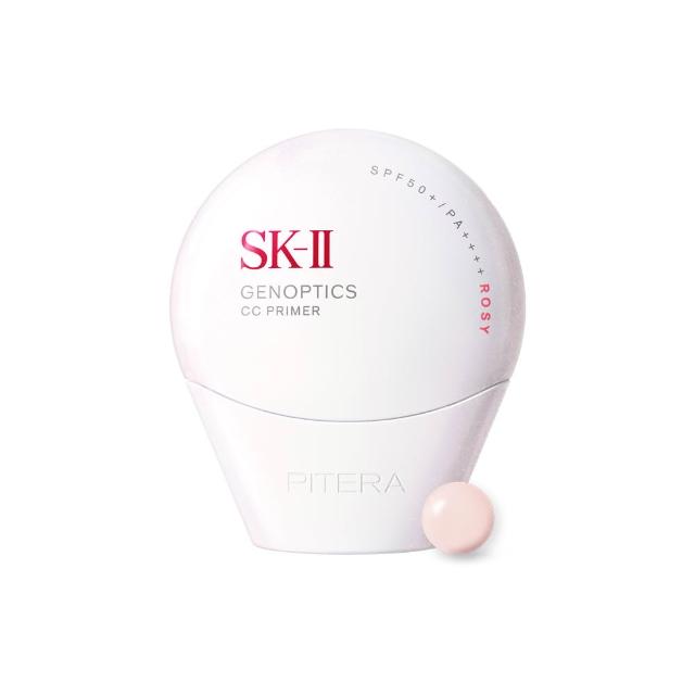 【SK-II】官方直營 光蘊輕透CC霜30g雙入組(自然膚或玫瑰粉或校色綠/防曬小白球/SPF50+)