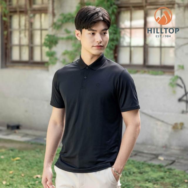 【Hilltop 山頂鳥】機能吸濕快乾彈性POLO衫男女款momo獨家特談(多款任選)