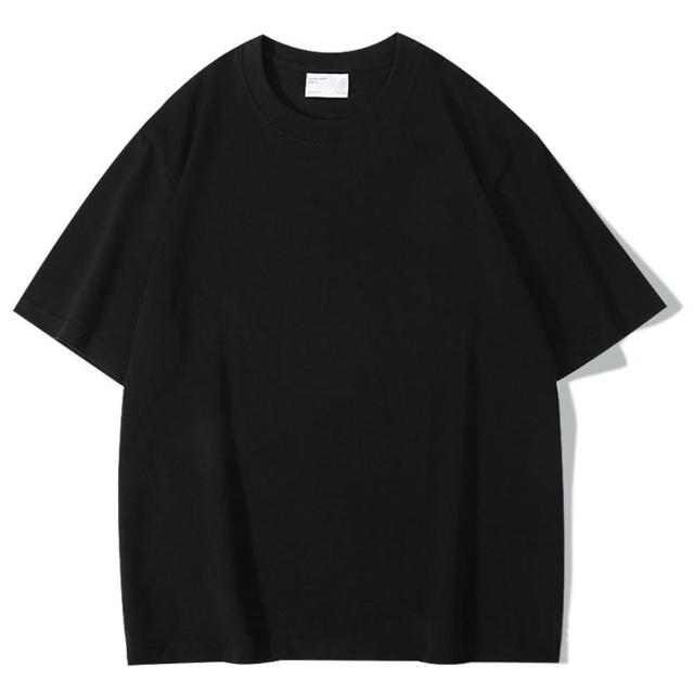 【MoonDy】T恤 260G雙紗重磅短袖 全棉T恤 衣服 短袖上衣 大碼 上衣 純色上衣 落肩 寬鬆 打