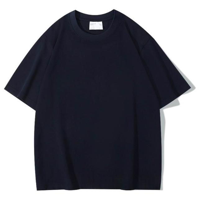 【MoonDy】T恤 260G雙紗重磅短袖 全棉T恤 衣服 短袖上衣 大碼 上衣 純色上衣 落肩 寬鬆 打