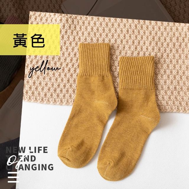 【夢巴黎】復古中筒襪 10雙組(女生襪子 素色襪 中筒襪 學生襪 黑襪 白襪 中筒襪 女襪 棉襪)