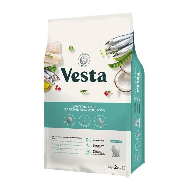 【Vesta 維斯塔】無穀皮毛保健配方 2kg 成幼貓雞+魚/成貓三種魚/老貓雞肉(皮毛保健 無穀 幼貓 成貓 熟齡貓)