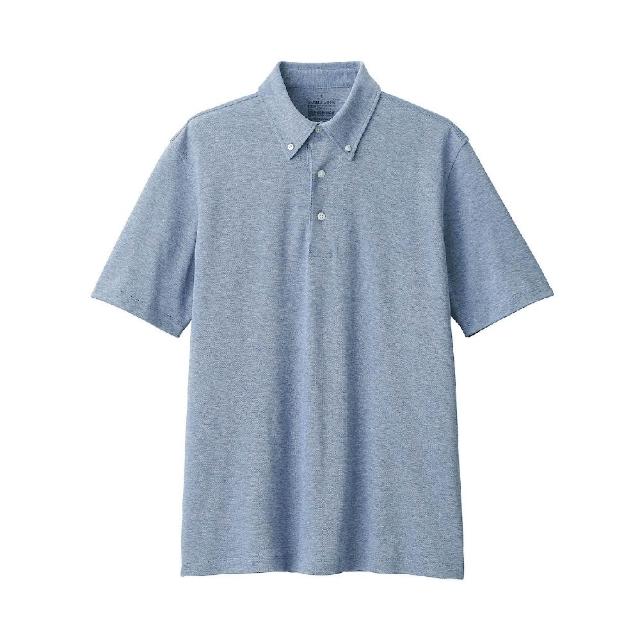 【MUJI 無印良品】男涼感鹿子織扣領短袖POLO衫(共5色)