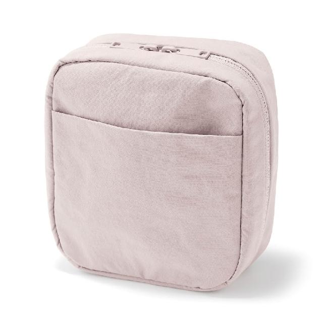 【MUJI 無印良品】皺褶尼龍廣口收納包 約14*16*6 cm(共3色)
