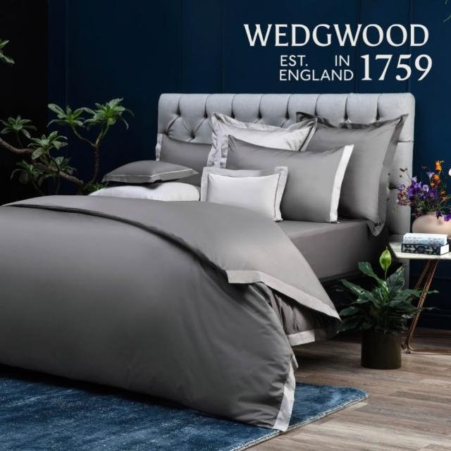 【WEDGWOOD】100%天絲 薄被套枕套床包四件組 加大任選(簡約素色｜80支350織)