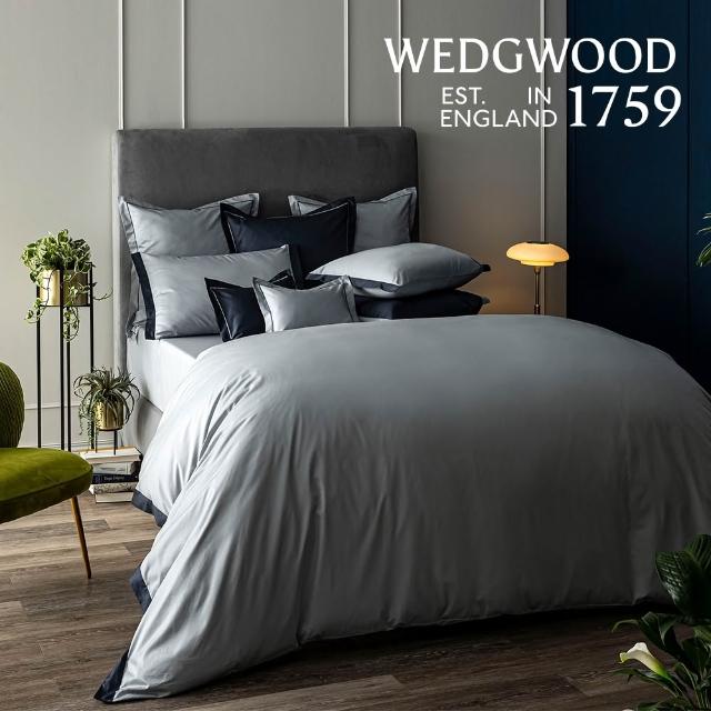 【WEDGWOOD】100%天絲 薄被套枕套床包四件組 加大任選(簡約素色｜80支350織)