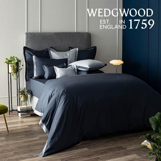 【WEDGWOOD】100%天絲 薄被套枕套床包四件組 加大任選(簡約素色｜80支350織)