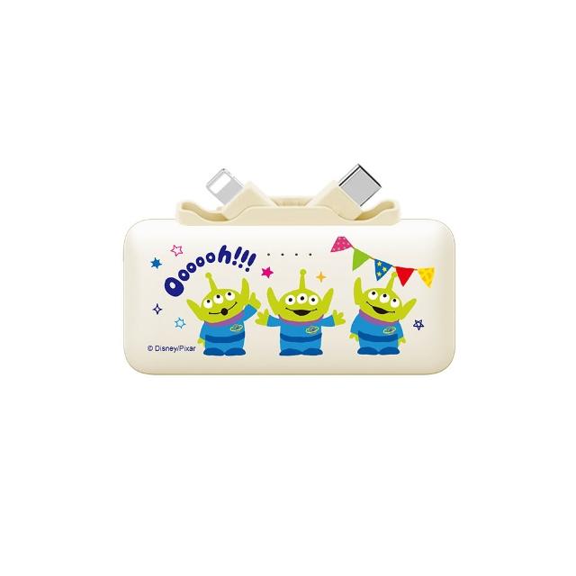 【Disney 迪士尼】雙頭快充口袋行動電源 5000mAh_18.25Wh(PDN-011B/三眼怪/史迪奇/奇奇蒂蒂)