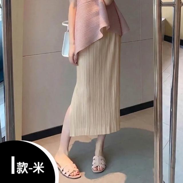 【K.W.】MOMO限定秋新品義式貴族Chill搭配三宅風皺褶摺衣中大尺碼外套/寛褲/裙(褶皺外套  風衣外套 寛褲 )