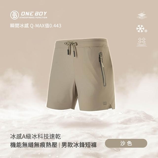【ONE BOY】冰感A級冰科技速乾機能無縫無痕熱壓男冰鋒短褲(N230303)