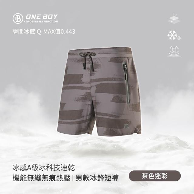 【ONE BOY】冰感A級冰科技速乾機能無縫無痕熱壓男冰鋒短褲(N230303)