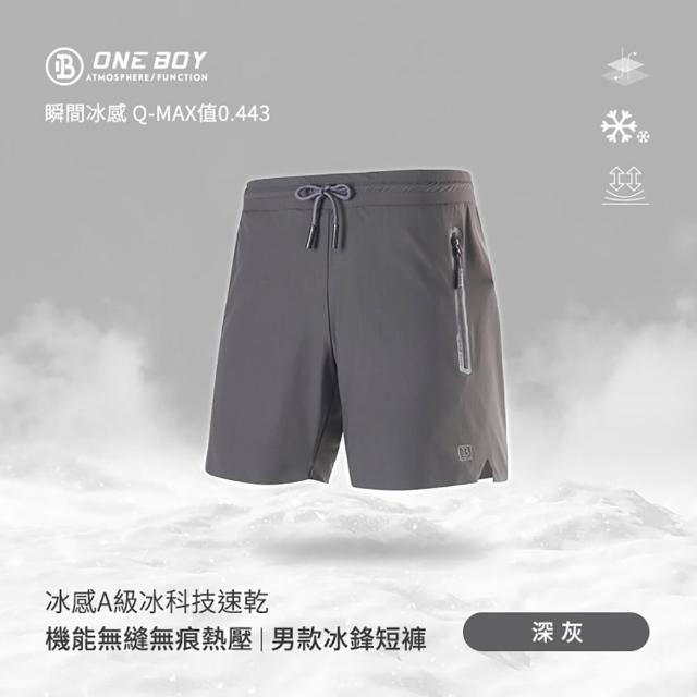 【ONE BOY】冰感A級冰科技速乾機能無縫無痕熱壓男冰鋒短褲(N230303)