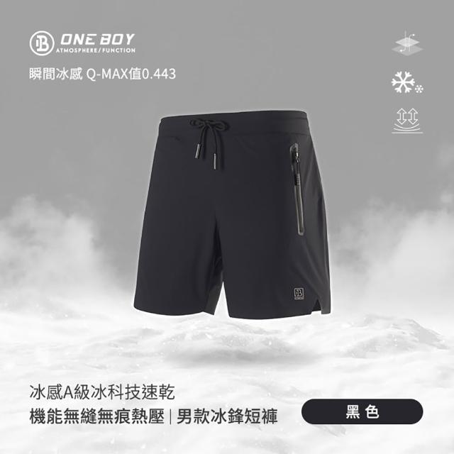 【ONE BOY】冰感A級冰科技速乾機能無縫無痕熱壓男冰鋒短褲(N230303)