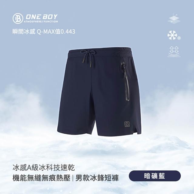 【ONE BOY】冰感A級冰科技速乾機能無縫無痕熱壓男冰鋒短褲(N230303)