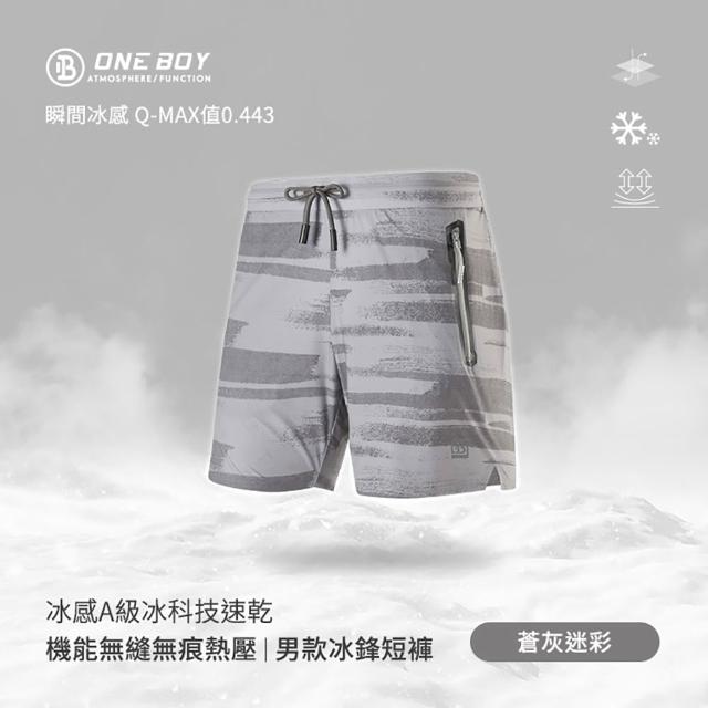 【ONE BOY】冰感A級冰科技速乾機能無縫無痕熱壓男冰鋒短褲(N230303)