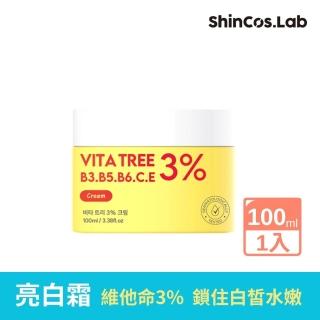 【ShinCos.Lab】韓國維他命3%亮白霜100ml(輕盈不黏膩 鎖住白皙水嫩)