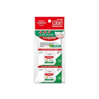 【Colgate 高露潔】全效牙線2入(薄荷配方/有效清除齒縫)