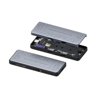 【HAGiBiS】MC200Pro鋁合金Type-C M.2 NVMePD硬碟盒擴充器(NVMe硬盤盒+USB2.0+PD100W+寫保護開關)