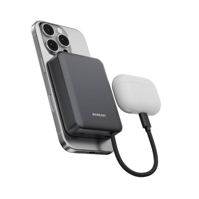 【MAGEASY】MagPower 二合一磁吸行動電源 10000mAh(USB-C 快充)