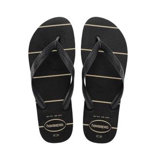 【havaianas 哈瓦仕】拖鞋 男鞋 女鞋 夾腳拖 線條 Color Essential 黑 4148587-0090U(哈瓦士)