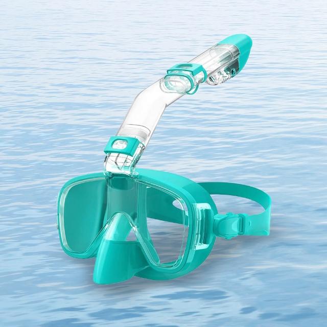 【MINT嚴選】一體式潛水面罩組 防霧浮潛面鏡 可拆式呼吸管 可外裝鏡頭(浮潛面罩 潛水面罩 潛水裝備)