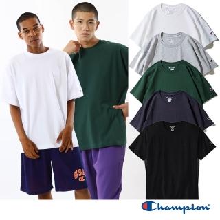 【Champion】官方直營 男女款-素面LOGO短袖上衣Tee(多款任選)