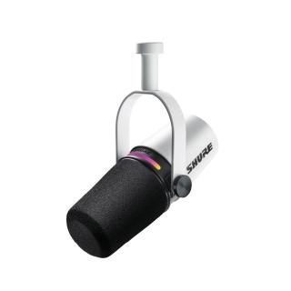 【SHURE】MV7+ Podcast USB/XLR雙輸出動圈麥克風-白(鍵寧公司貨) + Minoya桌上型瞬熱式智能開飲機