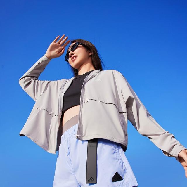 【adidas 愛迪達】防曬連帽外套 UPF 抗UV 薄外套 寬鬆 女款(多款任選)