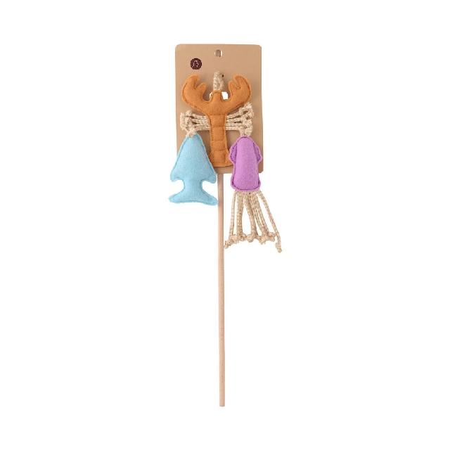 【MUJI 無印良品】限定/貓用玩具/逗貓棒/海洋生物(蝦/螃蟹)