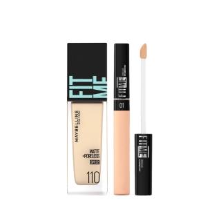 14172025 OL 【MAYBELLINE 媚比琳】超強底妝組_FIT ME 反孔特霧/水光粉底液 遮遮稱奇遮瑕膏