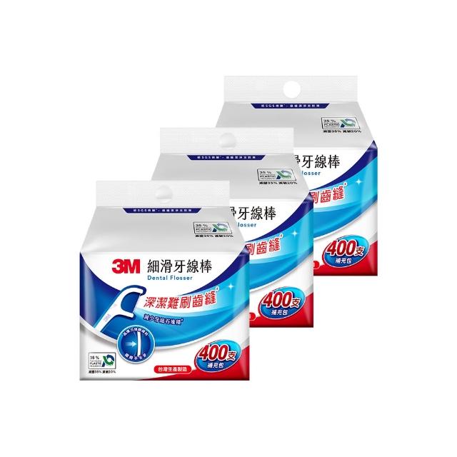【3M】細滑牙線棒補充包1200支_ECO包裝