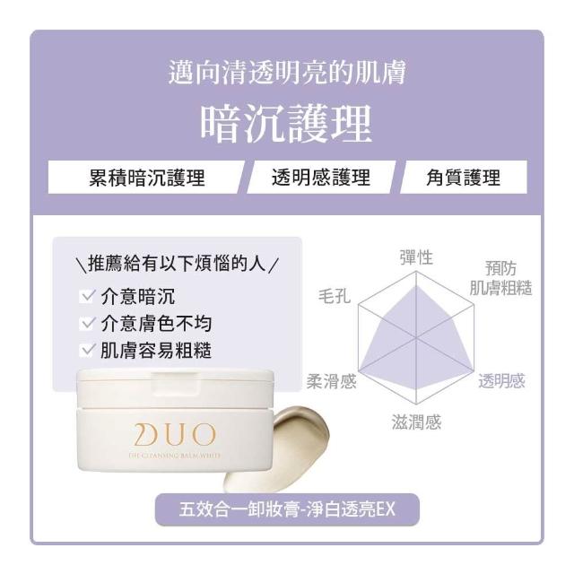 【DUO 麗優】全新升級-五效合一卸妝膏EX 90g(日本卸妝膏排行第一/洗後滋潤保濕/去黑頭粉刺)