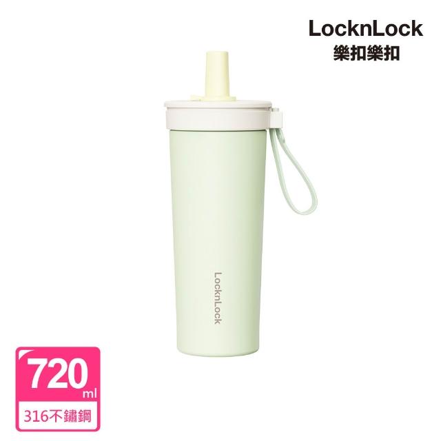 【LocknLock 樂扣樂扣】獨家二入組 官方直營 嚼對FUN飲不鏽鋼杯與Tritan吸管杯(316不鏽鋼/保溫杯/吸管杯)