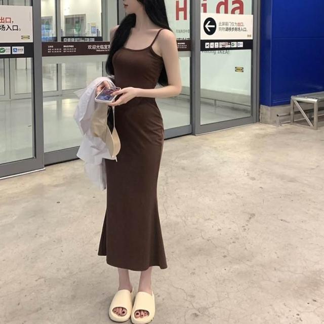 【D.studio】韓版顯瘦氣質吊帶洋裝(套裝連身裙連衣裙長裙裙子上衣 套裝上衣女裝裙裝背心洋裝 S251)