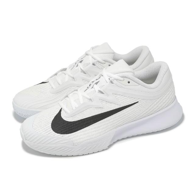 【NIKE 耐吉】網球鞋 Zoom Vapor Pro 3 HC 男鞋 白 黑 硬地網球鞋 支撐 氣墊 緩衝 運動鞋 匹克球 (FZ2161-1