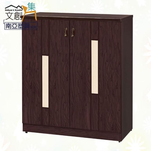 【文創集】宮崎 南亞塑鋼3尺雙開門鞋櫃